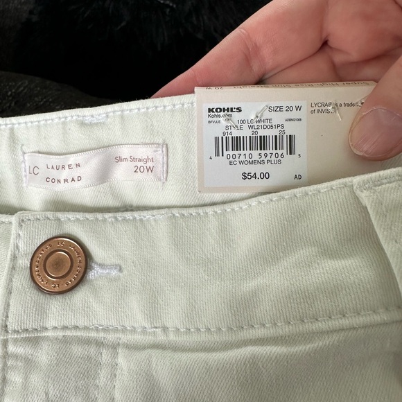 NWT LC Super High- Rise
Slim Straight White Pants. Size 20W - Picture 4 of 4